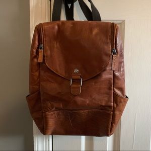 Cognac Leather backpack made in India